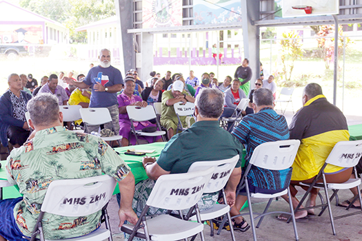 Residents of Ta’u island who attended the meeting